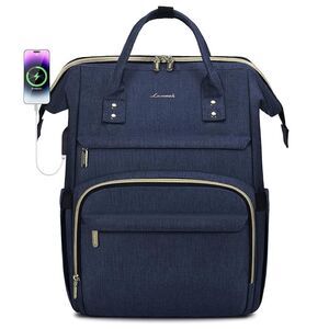 LOVEVOOK Women’s Black Professional Laptop Backpack Purse 17” USB Travel Bag